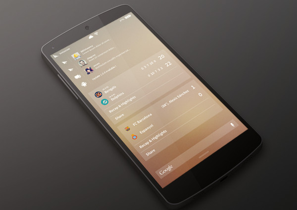 notification panelt-磨砂触感设计