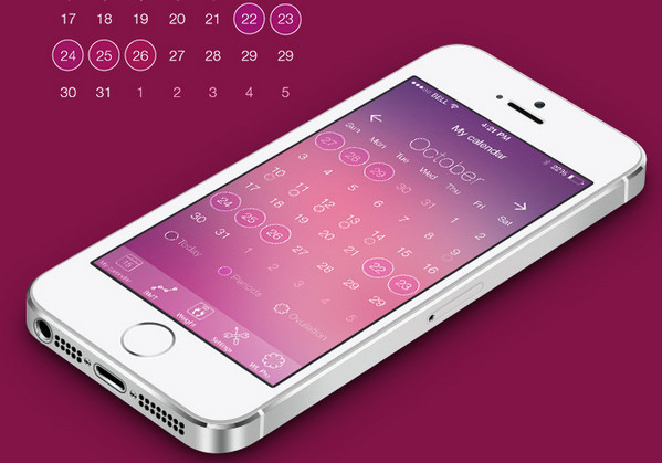 concept womenlog ios7-磨砂触感网站设计