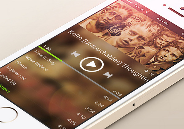 spotify redesign concept-app设计